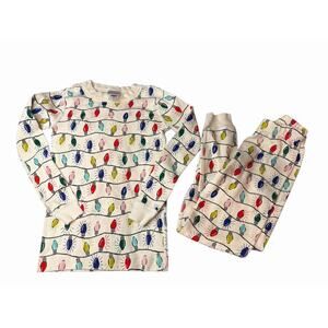 Hanna Andersson Pajamas Size 5 Or 110 CM Christmas Holiday Lights Organic PJs
